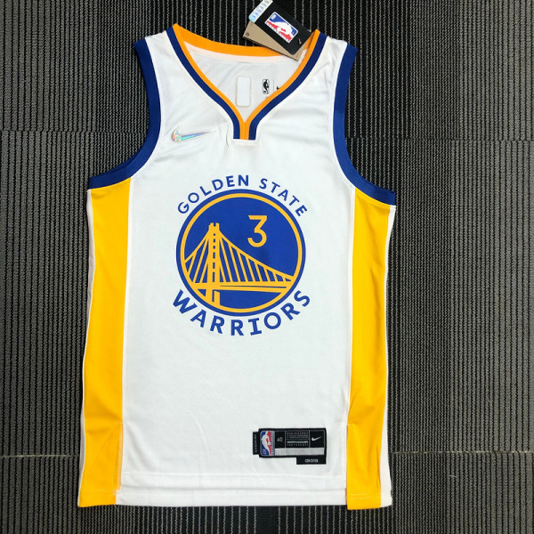 Men's Jordan Poole White Team Jersey - 75th Anniversary Edition