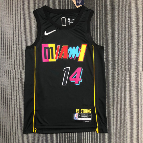 Men's Tyler Herro Black Team Jersey - 75th Anniversary City Edition