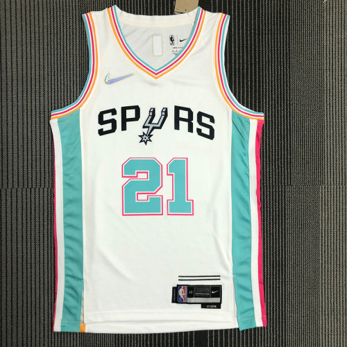 Men's Tim Duncan White Team Jersey - 75th Anniversary City Edition