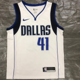 Men's Dirk Nowitzki White Swingman Player Jersey - Association Edition