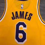 Men's LeBron James 2020-21 Yellow Player Jersey - Retro Classical Edition