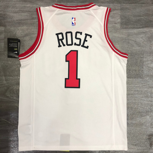 Derrick Rose Men's White Player Jersey - Classic Edition