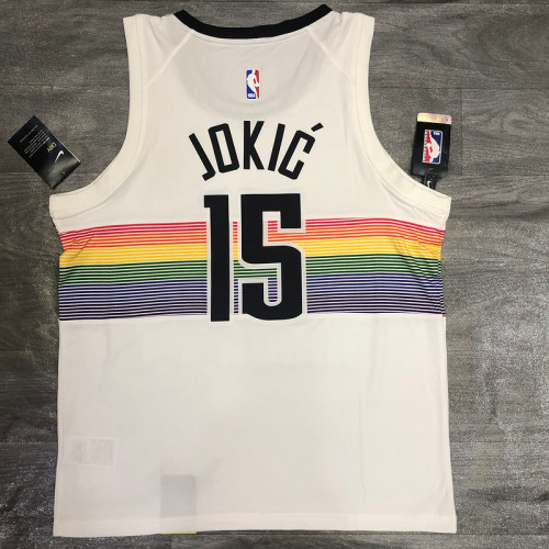 Nikola Jokic White Men's Player Jersey-Retro Classic Edition