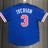 Allen Iverson Men's Blue Player Jersey - Throwback Edition