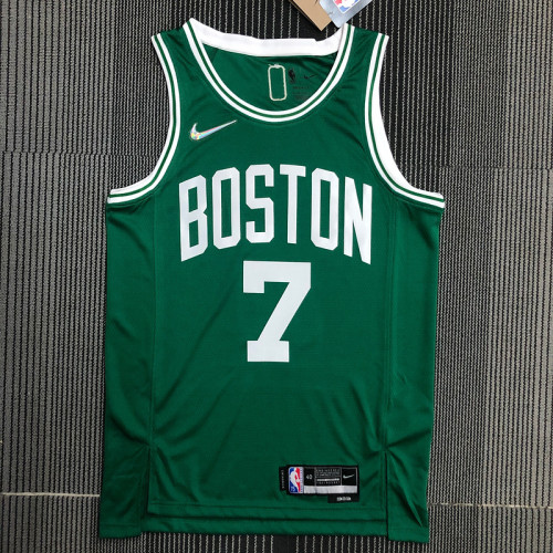 Men's Jaylen Brown Green Team Jersey - 75th Anniversary Edition