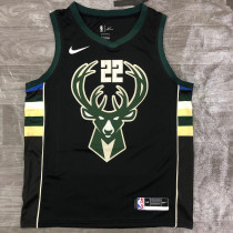Men's Khris Middleton 2020-21 Black Swingman Jersey - Icon Edition