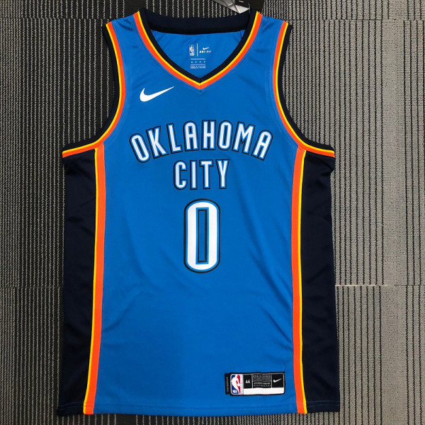 Russell Westbrook Men's Blue Swingman Team Jersey - Icon Edition