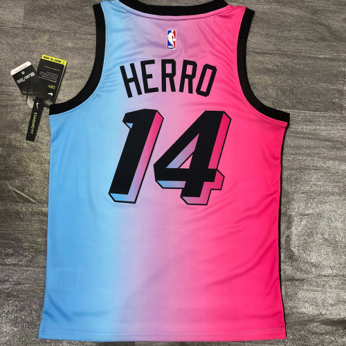 Men's Tyler Herro 2020-21 Pink Swingman Player Jersey – City Edition