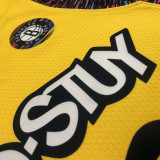 Men's Kevin Durant Yellow Swingman Player Jersey - Spread Love