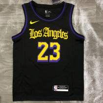 Men's LeBron James 2020-21 Black Swingman Player Jersey - Noche Latina