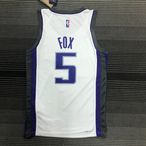 Men's De’Aaron Fox White Team Jersey - 75th Anniversary Association Edition
