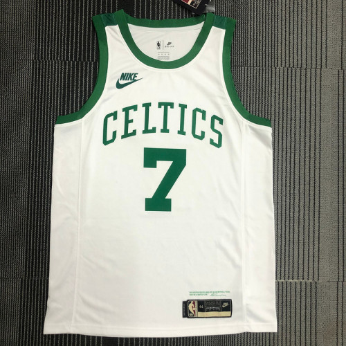 Jaylen Brown Men's White 2021-22 75th Anniversary Jersey - Classic Edition