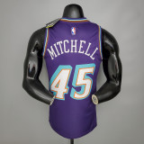 Donovan Mitchell Men's Purple Classics Throwback Jersey - Retro Classic Edition