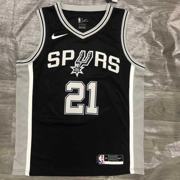 Men's Tim Duncan Black Swingman Player Jersey - Icon Edition