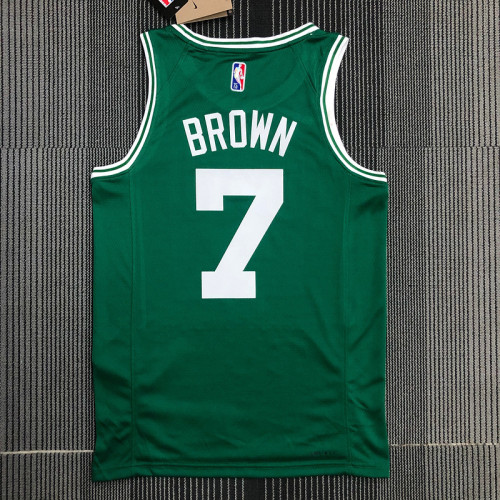 Men's Jaylen Brown Green Team Jersey - 75th Anniversary Edition