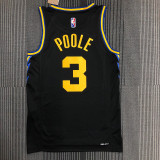 Men's Jordan Poole Black Team Jersey - 75th Anniversary City Edition