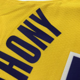 Carmelo Anthony Men's Yellow Swingman Team Jersey - Icon Edition