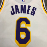 Men's LeBron James 2020-21 White Player Jersey - Retro Classical Edition