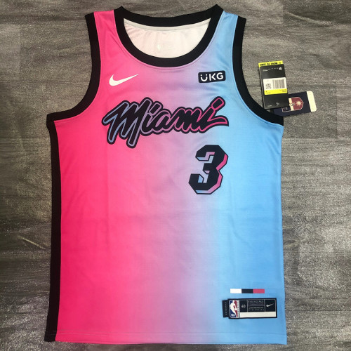 Men's Dwyane Wade 2020-21 Pink Swingman Player Jersey – City Edition