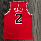 Lonzo Ball Men's Red Swingman Team Jersey - Icon Edition