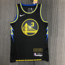 Men's Jordan Poole Black Team Jersey - 75th Anniversary City Edition