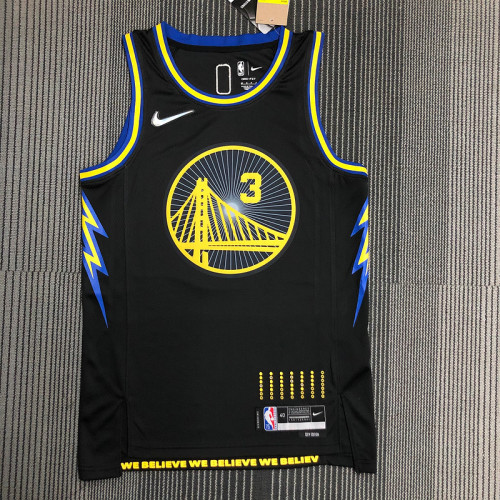 Men's Jordan Poole Black Team Jersey - 75th Anniversary City Edition