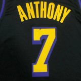 Carmelo Anthony Men's Black Swingman Team Jersey - Noche Latina