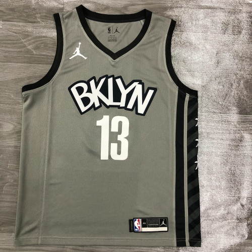Men's James Harden Gray 2020-21 Player Jersey - Statement Edition
