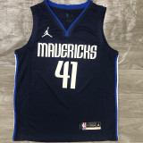 Men's Dirk Nowitzki Navy 2020-21 Swingman Player Jersey - Statement Edition