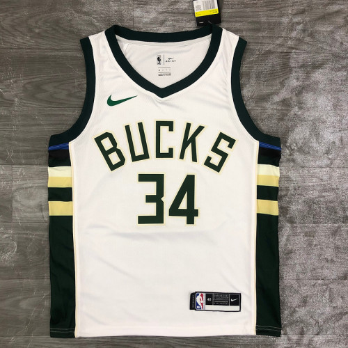 Men's Giannis Antetokounmpo White 2020-21 Swingman Player Jersey – Association Edition