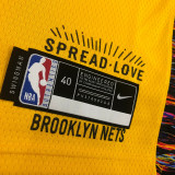 Men's Kyrie Irving Yellow Swingman Player Jersey - Spread Love