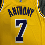 Men's Carmelo Anthony Yellow Team Jersey - 75th Anniversary Edition