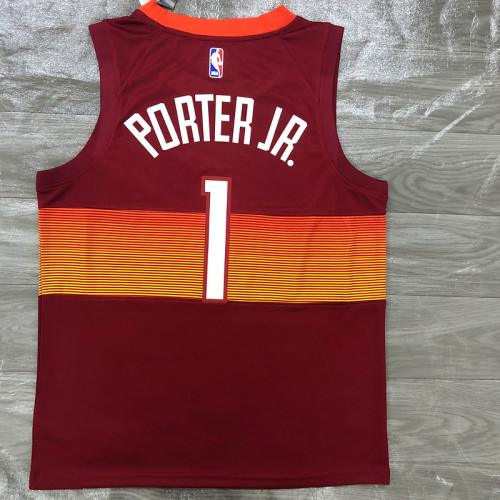 Men's Michael Porter Jr. Red 2020-21 Swingman Player Jersey – City Edition