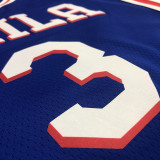Men's Allen Iverson Royal 2020-21 Swingman Player Jersey - Icon Edition