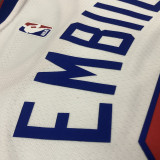 Men's Joel Embiid White Finished Swingman Player Jersey - Retro Classics Edition