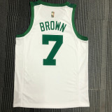 Jaylen Brown Men's White 2021-22 75th Anniversary Jersey - Classic Edition