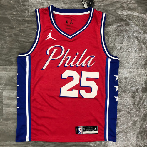 Men's Ben Simmons Red 2020-21 Swingman Player Jersey - Statement Edition