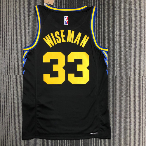 Men's James Wiseman Black Team Jersey - 75th Anniversary City Edition