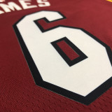 Men's LeBron James Red 2020-21 Swingman Player Jersey - Statement Edition