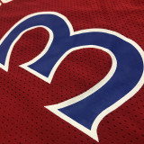 Allen Iverson Men's Red Player Jersey - Throwback Edition