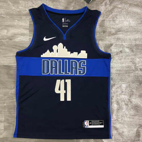 Men's Dirk Nowitzki Navy Swingman Player Jersey - Statement Edition