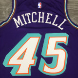 Donovan Mitchell Men's Purple Classics Throwback Jersey - Retro Classic Edition