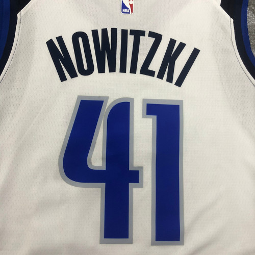 Men's Dirk Nowitzki White Swingman Player Jersey - Association Edition
