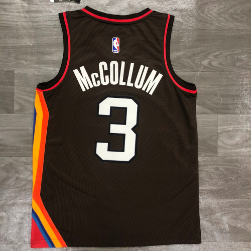 Men's C.J. McCollum Brown 2020-21 Player Swingman Jersey - City Edition