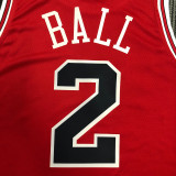 Lonzo Ball Men's Red Swingman Team Jersey - Icon Edition