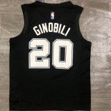 Men's Manu Ginóbili 2020 Black Swingman Player Jersey – City Edition