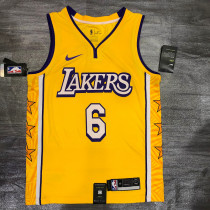 Men's LeBron James 2020-21 Yellow Player Jersey - City Edition