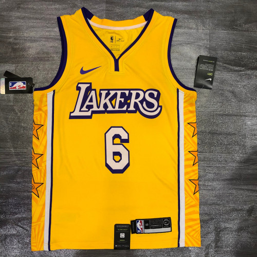 Men's LeBron James 2020-21 Yellow Player Jersey - City Edition