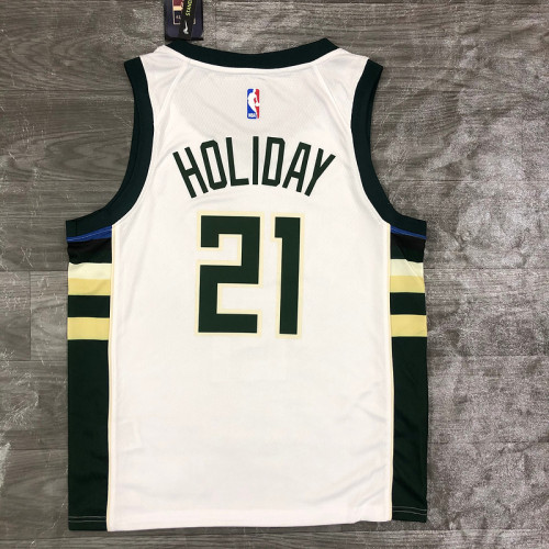 Men's Jrue Holiday White 2020-21 Swingman Player Jersey – Association Edition