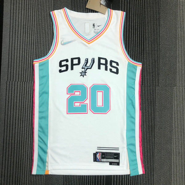 Men's Manu Ginóbili White Team Jersey - 75th Anniversary City Edition